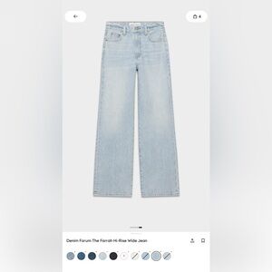 Denim Forum the Farrah Hi-Rise Wide Jeans